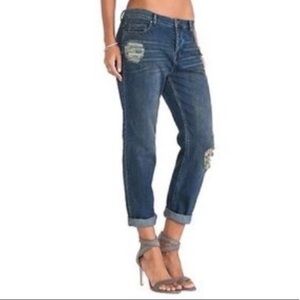 Free People Distressed Boyfriend Jeans